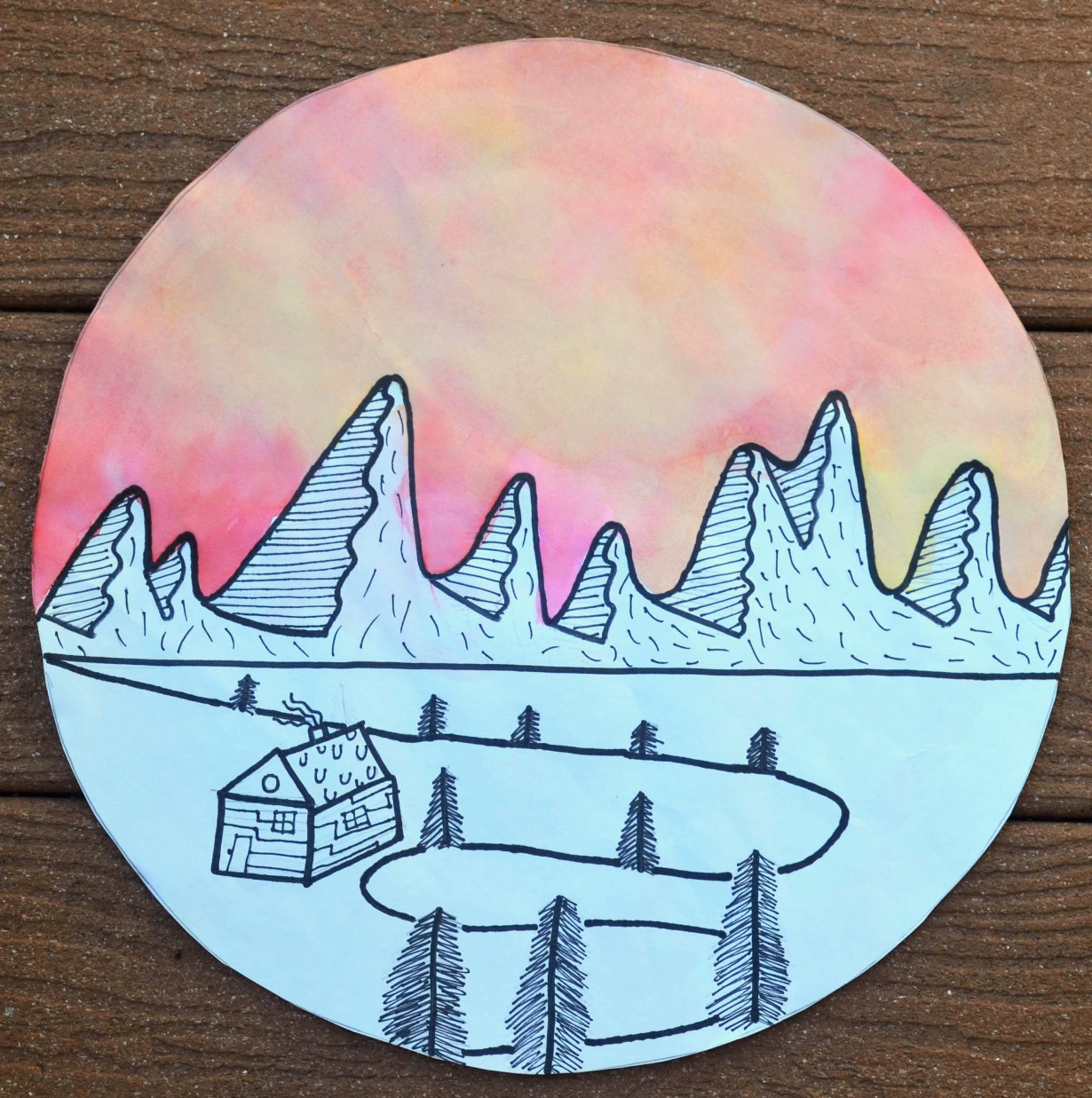 Scenic Mountain Painting