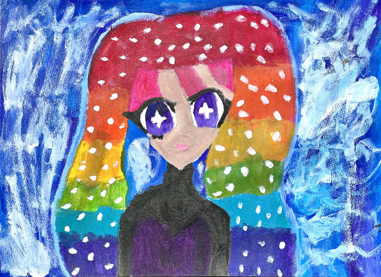 A Rainbow-hair Girl