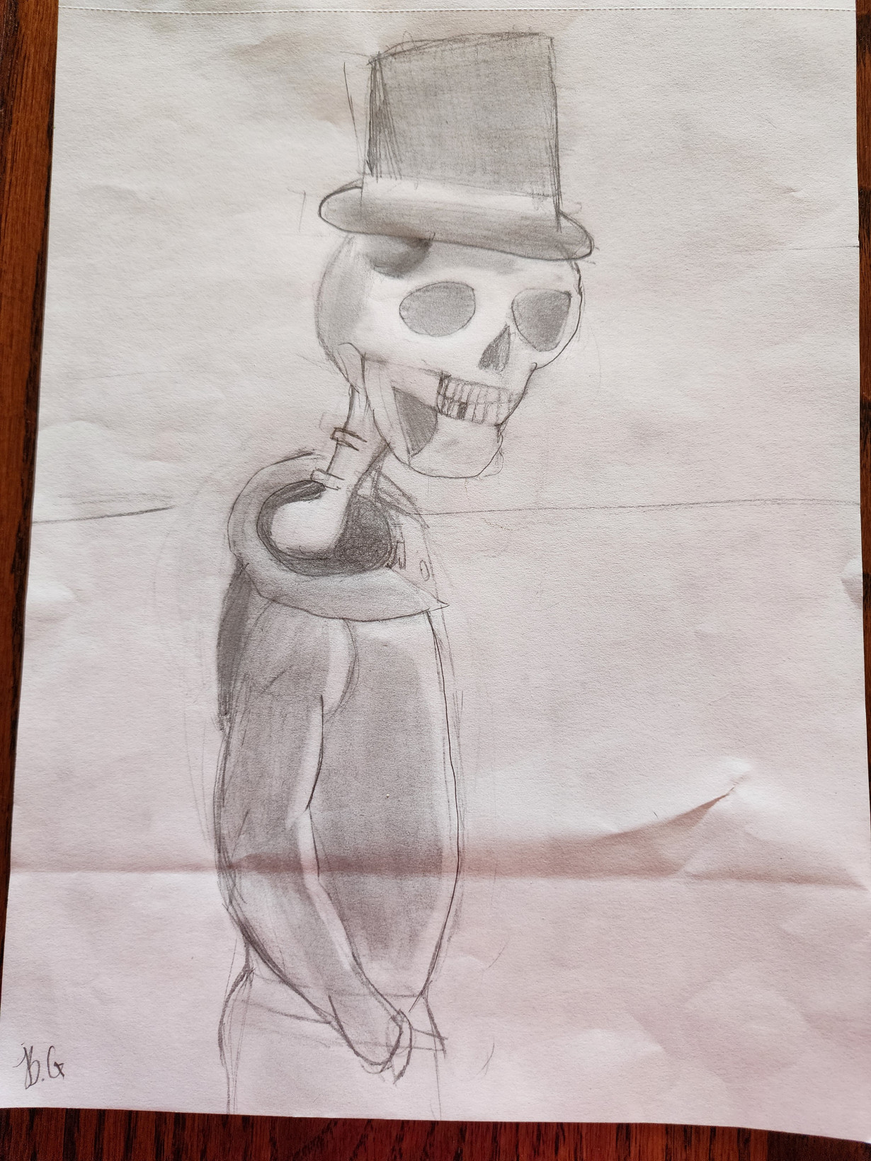 Skeleton gentleman