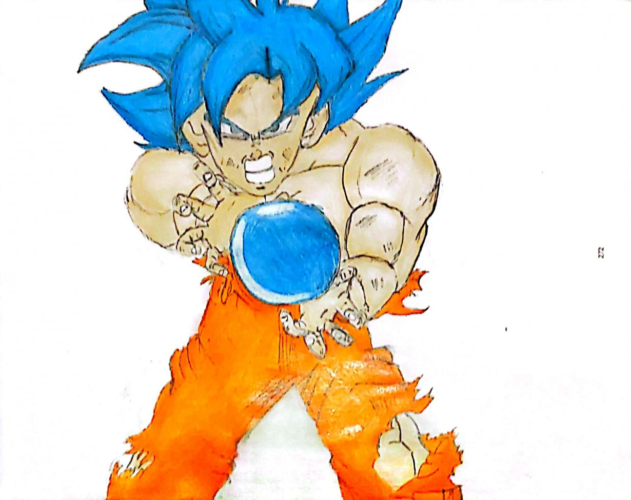 How To Draw Goku SSJ Blue (Kaioken) | Step By Step | Dragonball - YouTube