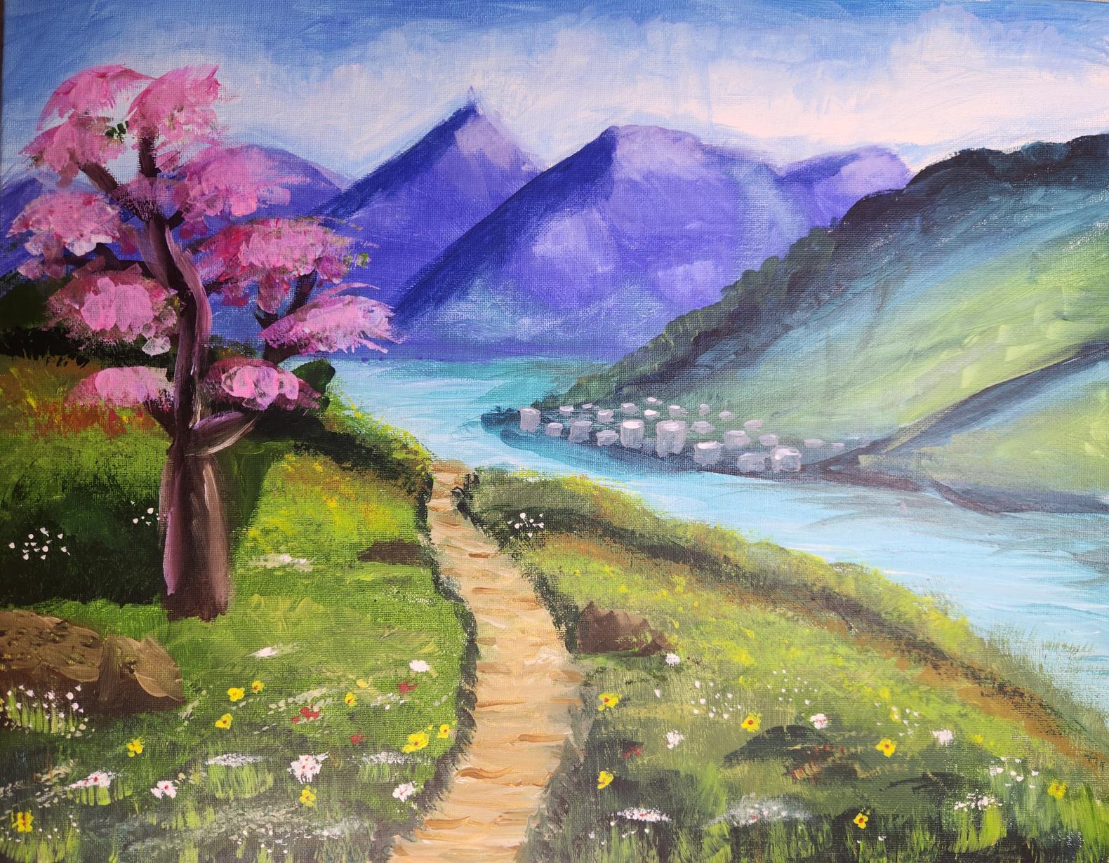 Cherry blossom hill