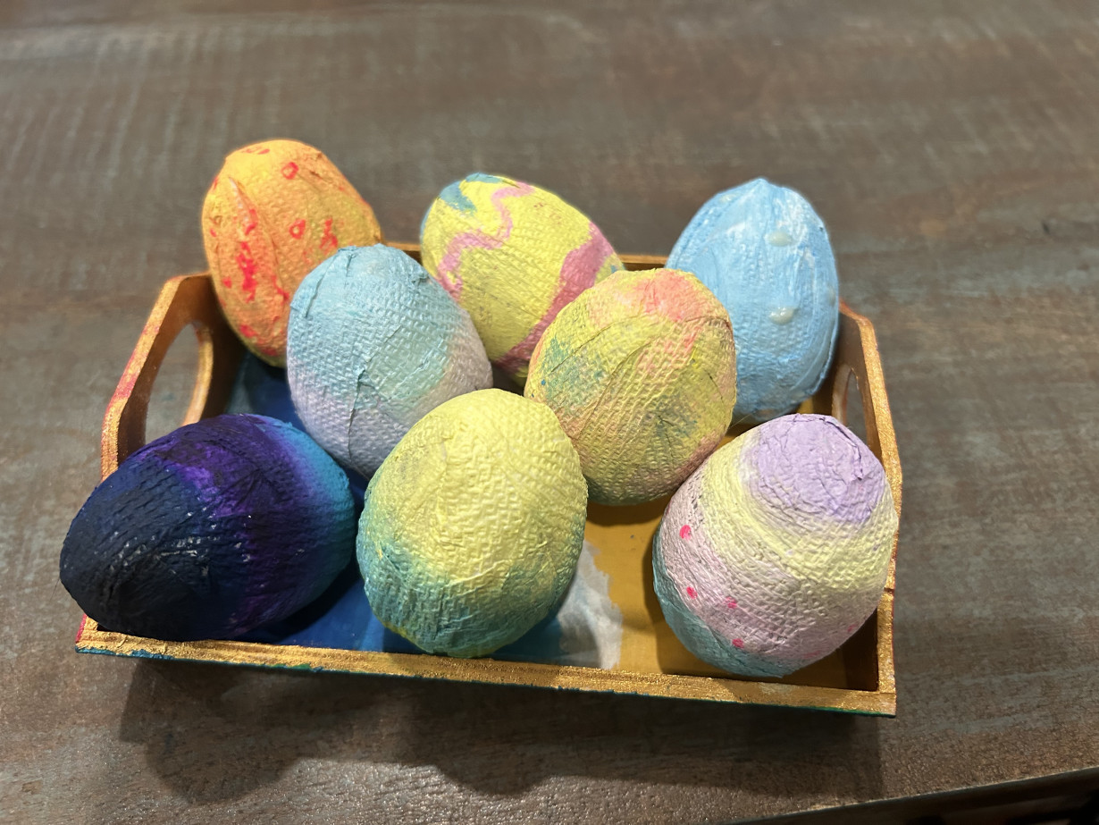 Papier-mâché Easter eggs