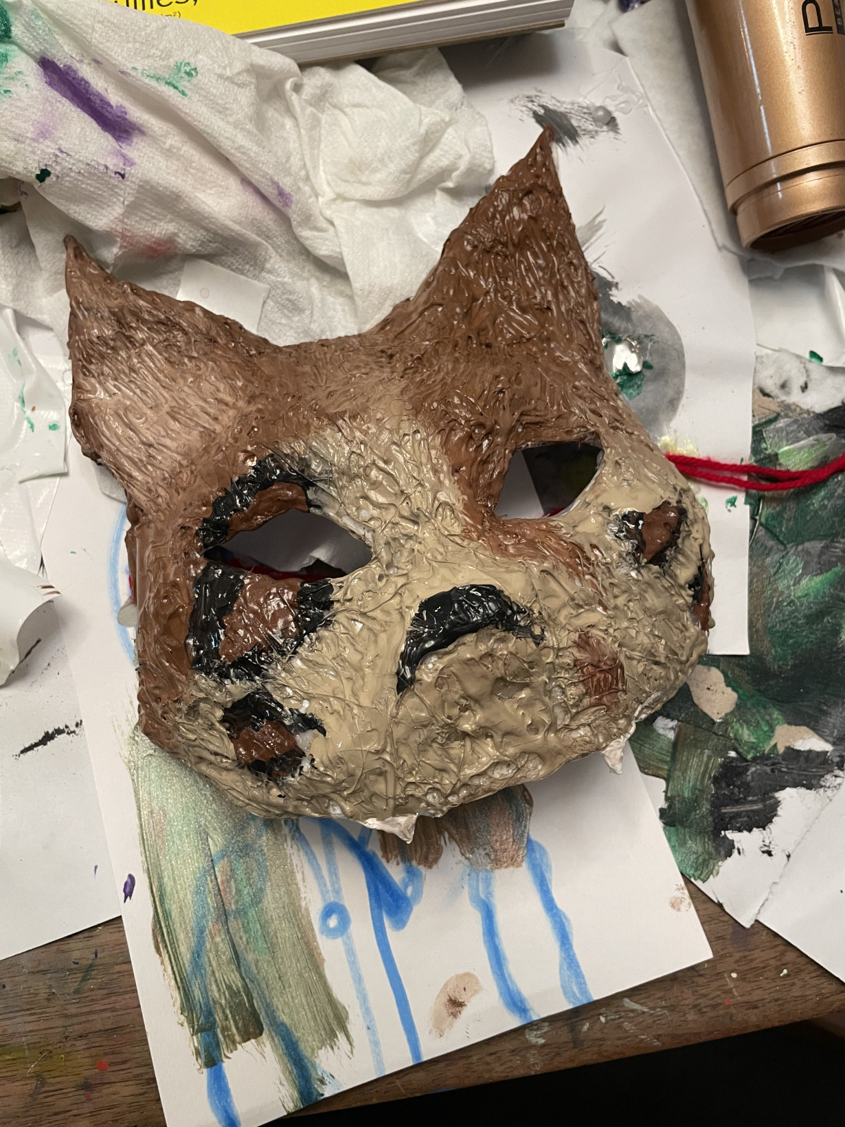 Leopard print cat mask