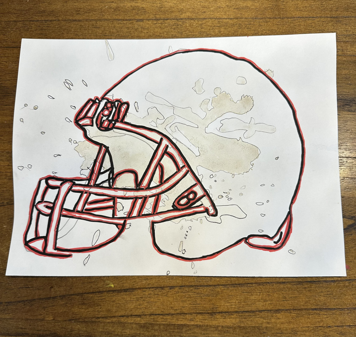 Spill Effect Football Helmet