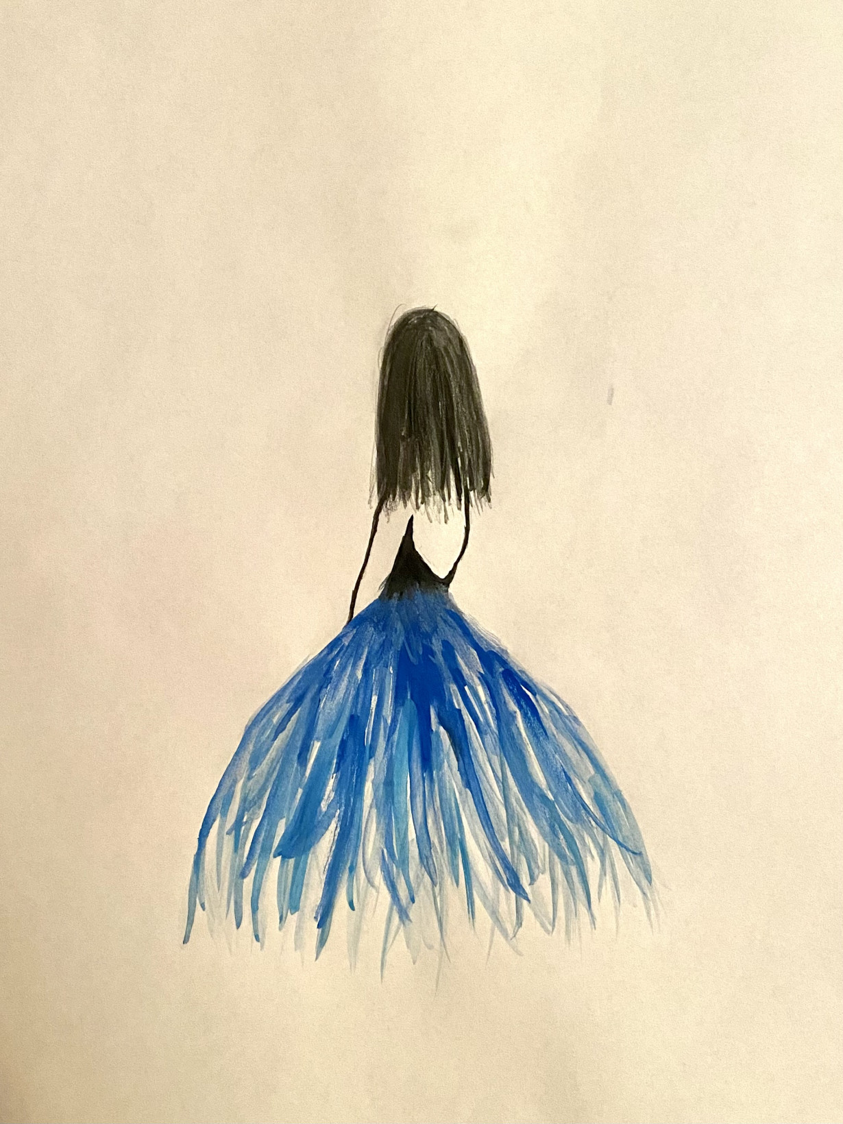 Blue Feathered Dress